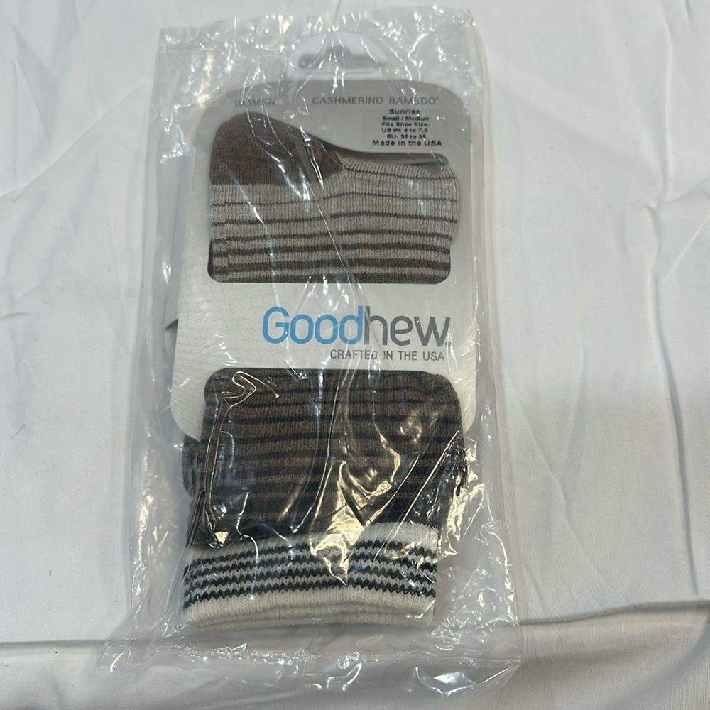 Goodhew Sunrise Knee High Merino Socks - size S/M in bark